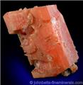 Orange-Pink Serandite with Natrolite from Poudrette Quarry, Mont St. Hilaire, Quebec, Canada