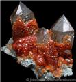 Spessartine on Smoky Quartz from Tongbei, Yunxiao, Fujian, China