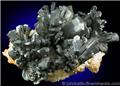 Thick Stibnite Crystal Groupings from Baiutz, Maramures, Romania