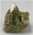 Grassy Green Twinned Titanite from Capelinha, Jequitinhonha valley, Minas Gerais, Southeast Region, Brazil