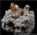 Topaz Crystals on Rhyolite Matrix from Thomas Range, Juab County, Utah