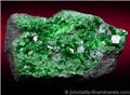 Uvarovite with Large Crystal from Saranovskoye Mine, Sarany, Permskaya Oblast', Ural Mountains, Russia