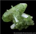 Green Vesuvianite Crystal Cluster from Jeffrey Mine, Asbestos, Québec, Canada