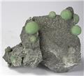 Wavellite Balls on Matrix from Mauldin Mt., Montgomery Co., Arkansas