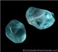 Waterworn Blue Zircon Crytals from Policemens' Knob, Queensland, Australia