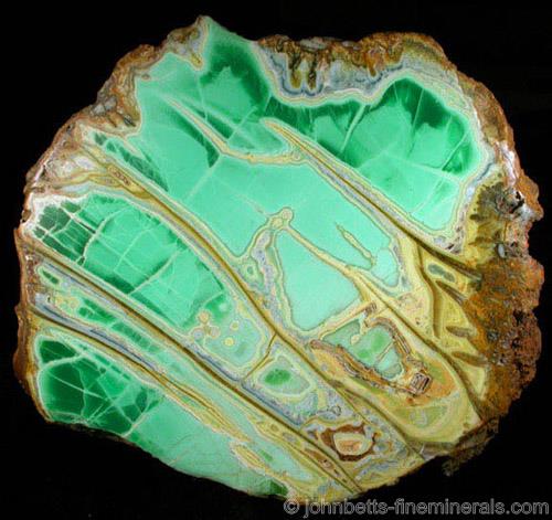 Sliced Variscite Nodule - The Mineral and Gemstone Kingdom